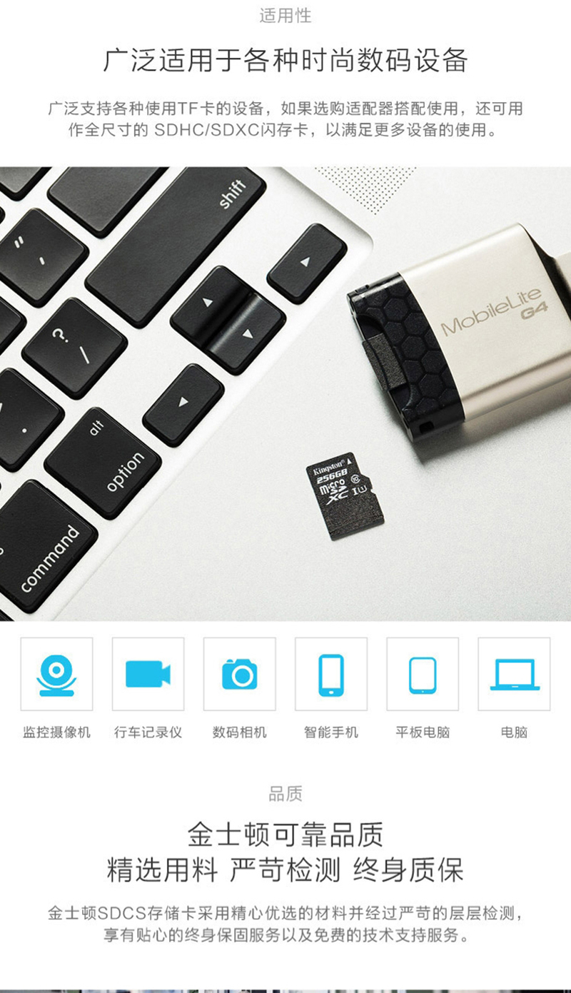ʿ٣Kingston64GB TF(Micro SD) 洢 U1 C10